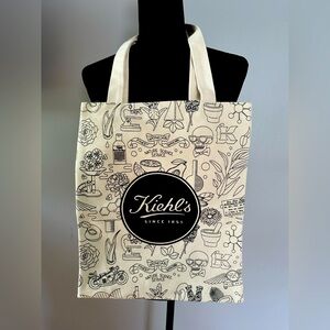 Kiehl's Illustrated Cream Tote Bag